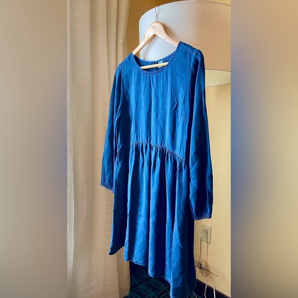 Old Navy Swing Dress Linen size medium petite - Picture 3 of 5